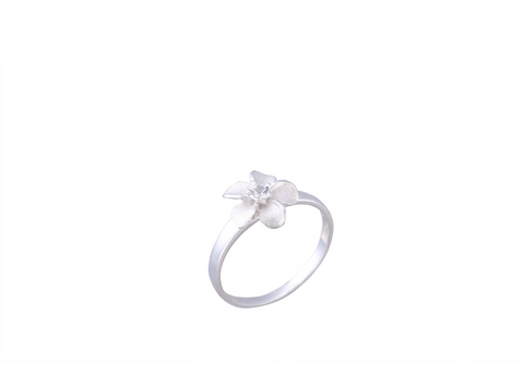 Plumeria Ring in Precious Silver