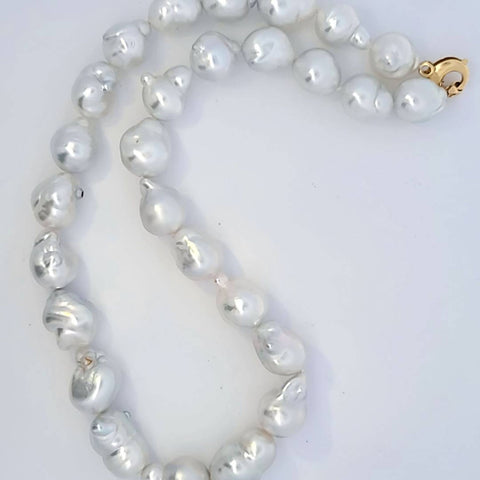 Baroque White South Sea Pearl Strand