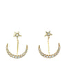 Star Earrings with Moon Earring Jackets