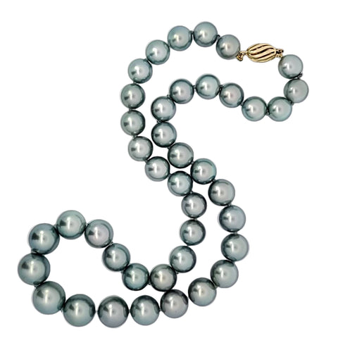 Silver Blue Tahitian Pearl Strand