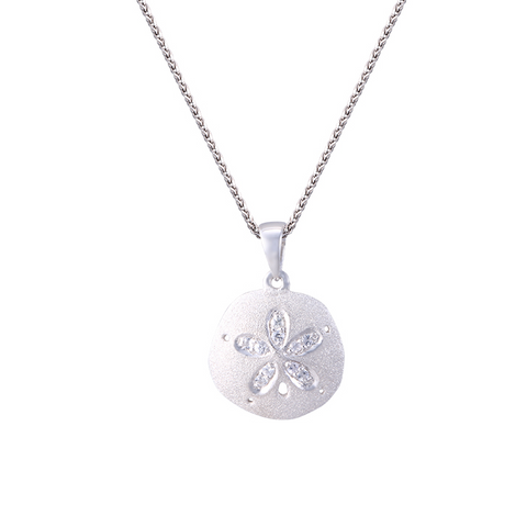 Sand Dollar Pendant in Precious Silver