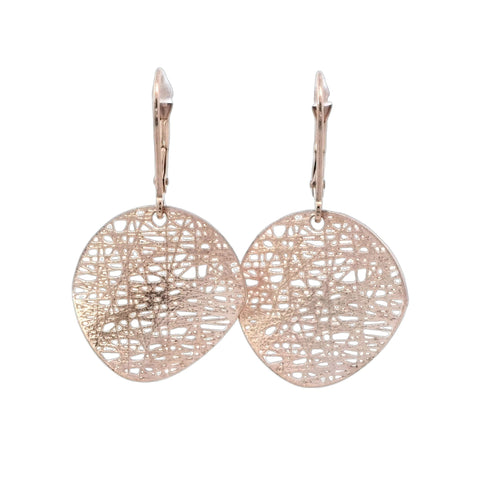Circle Earrings in Rose Gold
