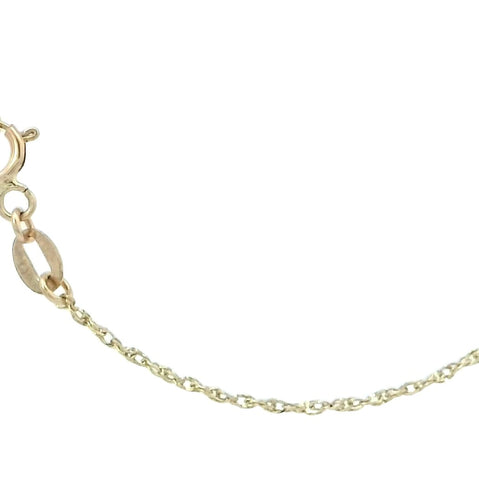 Baby Diamond Cut Rope Chain in Yellow Gold - 16