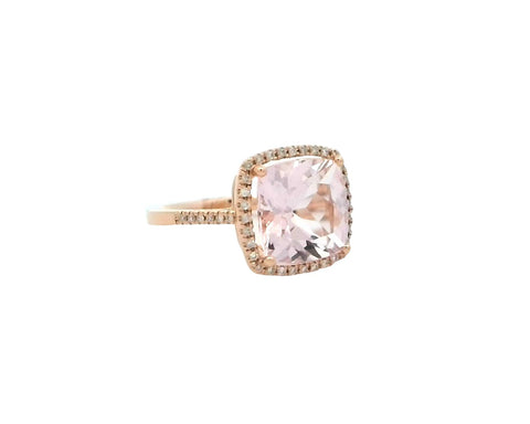 Morganite Ring in Rose Gold