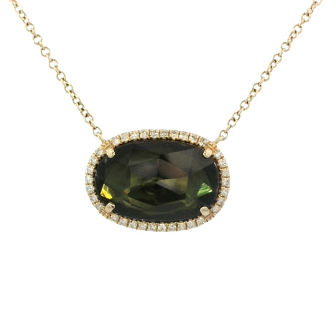 One of a Kind Green Tourmaline Necklace