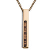 Koa Wood Bar Necklace-Rose Gold Tone