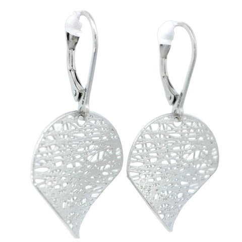 Circle Earrings in White Gold