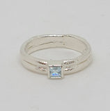 Sterling Silver Ring with Blue Topaz