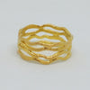 Fine Gold Plated Silver Ocean Waves Band