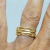 Fine Gold Plated Silver Ocean Waves Band