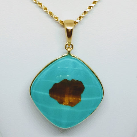 Treasure Island Pendant with Diamonds - Four Islands & Kauai