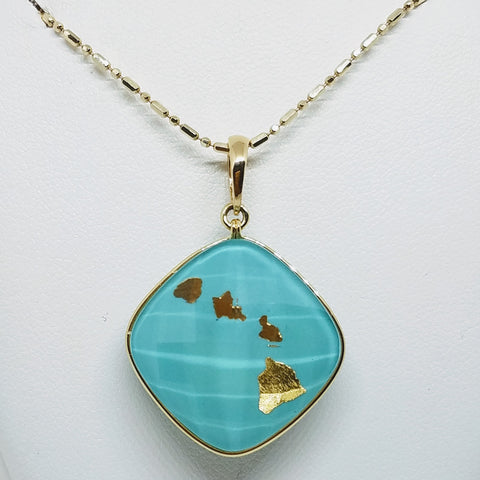 Treasure Island Pendant with Four Islands & Kauai