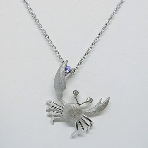 Silver Crab Pendant