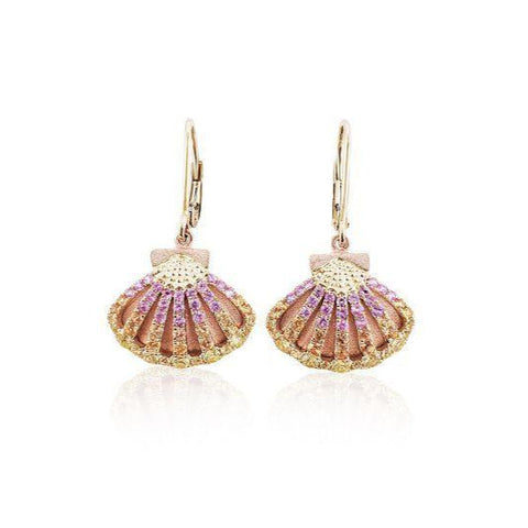 Sunrise Shell Earrings in Gold