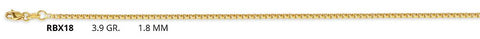 Hollow Diamond Cut Box Chain