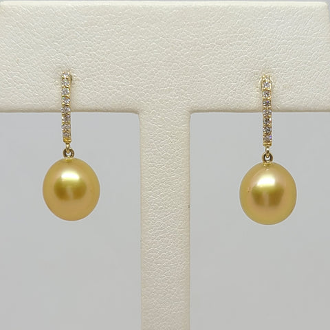 Golden South Sea Pearl Earrings