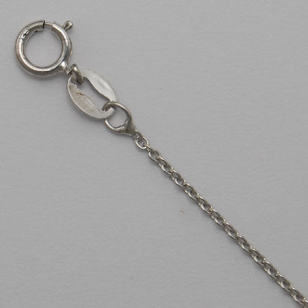 Rhodium Plated Sterling Silver Cable Chain