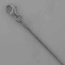 Rhodium Plated Sterling Silver Snake Chain