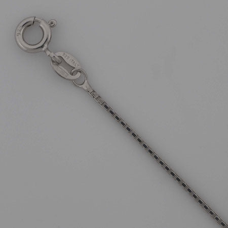 Rhodium Plated Sterling Silver Box Chain
