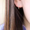 Small Diamond Hoop Earrings