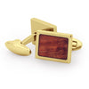 Koa Wood Rectangular Cuff Links