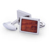 Koa Wood Rectangular Cuff Links