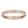 Koa Wood Link Bracelet - Slim Rose Gold Plated
