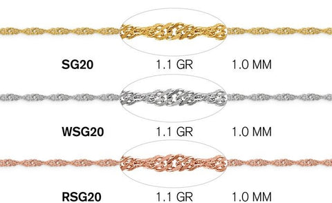 14k Singapore Chain