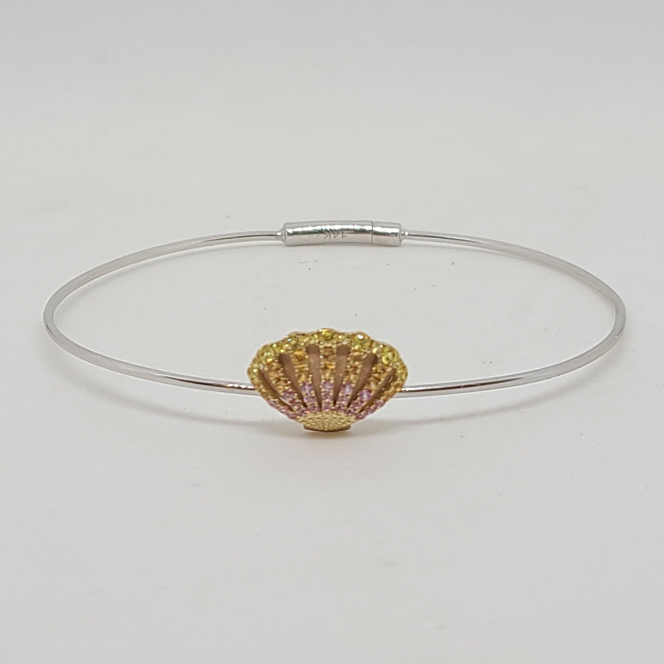 Sapphire Shell Bangle Bracelet