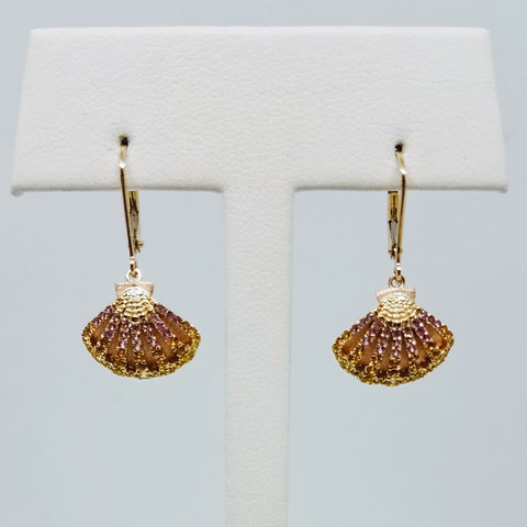 Sunrise Shell Earrings in Gold