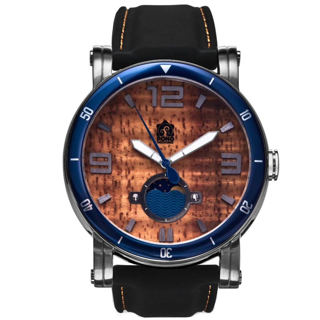 The Waterman Chrome Koa Wood Watch